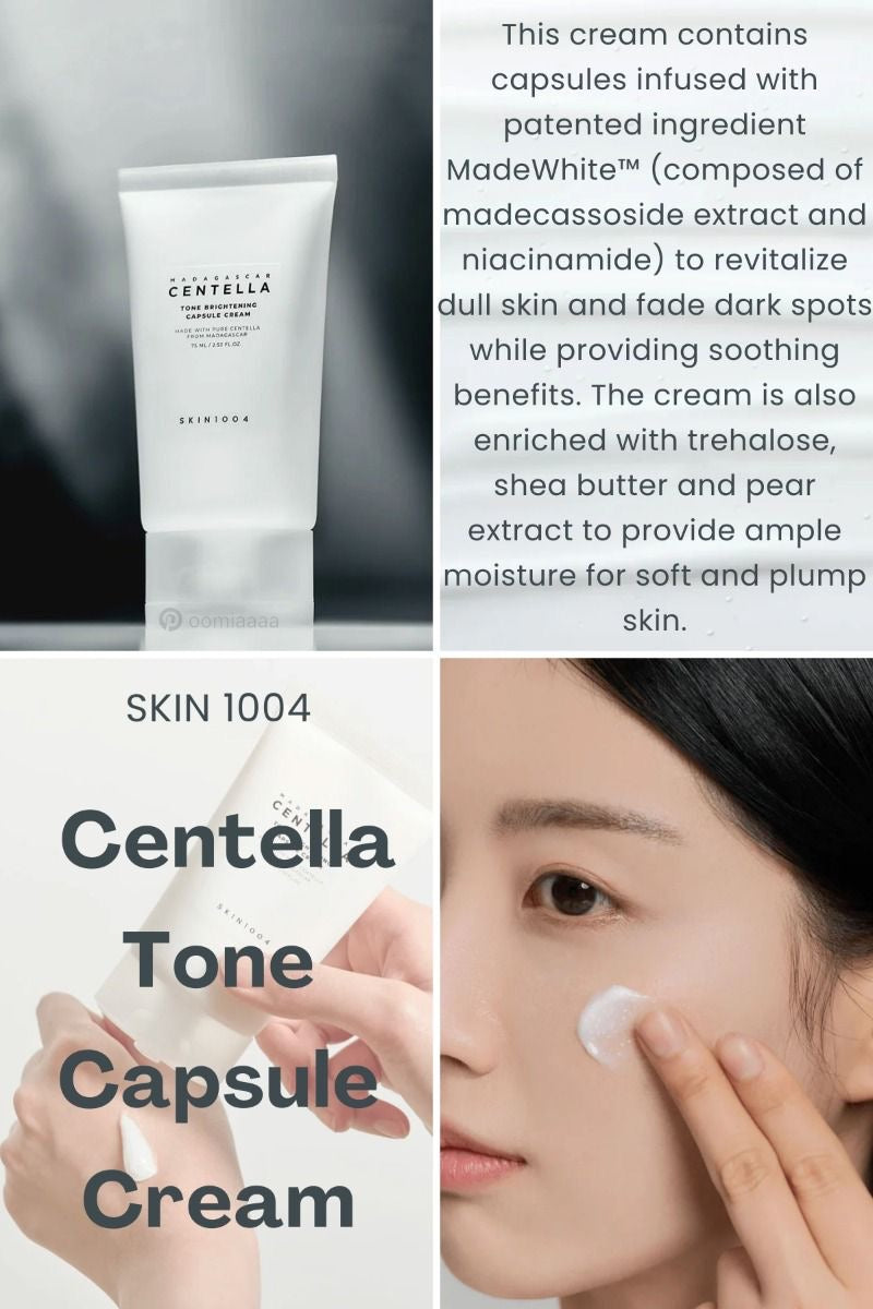 SKIN1004 Madagascar Centella Tone Brightening Capsule Cream hydratante, 50 ml