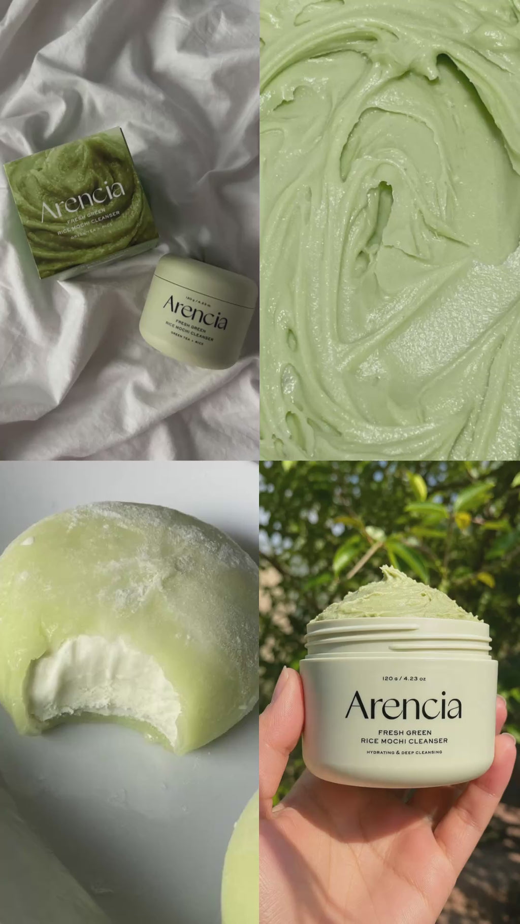 Arencia Fresh Green Rice Mochi Cleanser 120 g \premium beauty dz